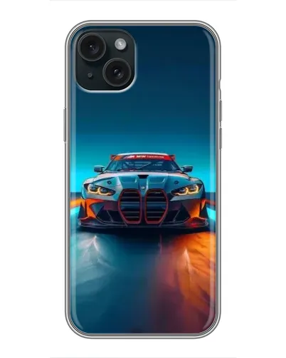 Чохол для iPhone 14 Plus з картинкою «BMW — вогні неону» Чохол для iPhone 14 Plus з картинкою «BMW — вогні неону»