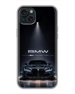 Чохол для iPhone 14 Plus з картинкою «BMW крізь нічне місто» Чохол для iPhone 14 Plus з картинкою «BMW крізь нічне місто»