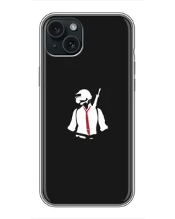 Чохол для iPhone 14 Plus з картинкою «PUBG — силует воїна»