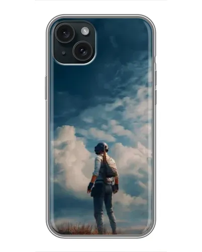 Чохол для iPhone 14 Plus з картинкою «Герой PUBG на скелі» Чохол для iPhone 14 Plus з картинкою «Герой PUBG на скелі»