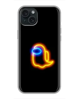 Чохол для iPhone 14 Plus з картинкою «Among Us неонове сяйво»
