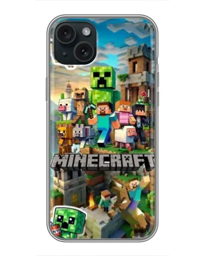 Чехол для iPhone 14 Plus с картинкой «Замок Minecraft»