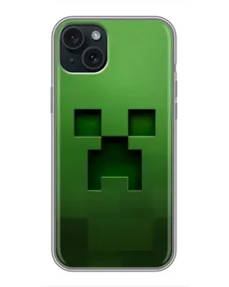 Чехол для iPhone 14 Plus с картинкой «Крипер микро-дизайн»