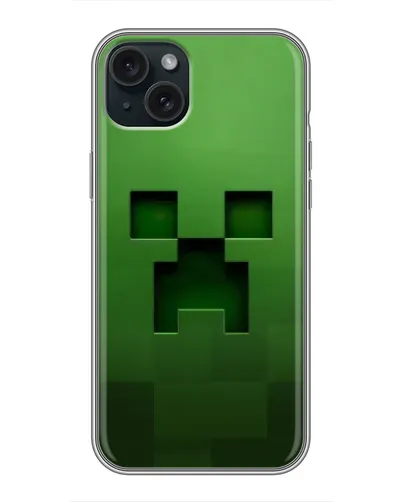 Чехол для iPhone 14 Plus с картинкой «Крипер микро-дизайн»