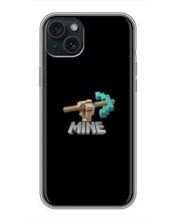 Чехол для iPhone 14 Plus с картинкой «Алмазная кирка»