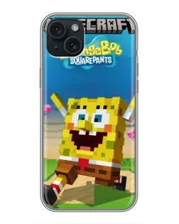 Чохол для iPhone 14 Plus з картинкою «Губка Боб Minecraft» Чохол для iPhone 14 Plus з картинкою «Губка Боб Minecraft»