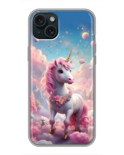 Чохол для iPhone 14 Plus з картинкою «Єдиноріг серед хмар»