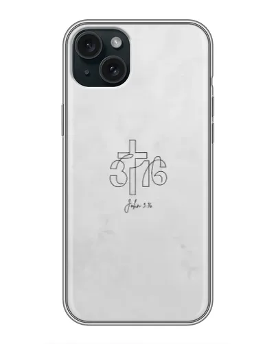 Чохол для iPhone 14 Plus з картинкою «Івана 3:16 Хрест»