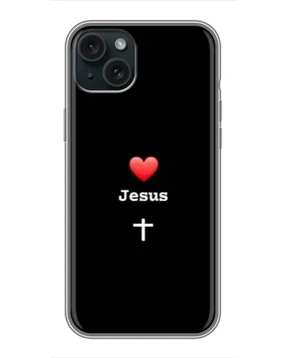 Чохол для iPhone 14 Plus з картинкою «Серце - Jesus»