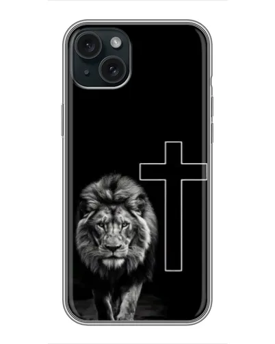 Чохол для iPhone 14 Plus з картинкою «Лев та Хрест»
