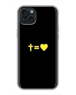 Чохол для iPhone 14 Plus з картинкою «Серце та Хрест»