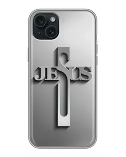 Чехол для iPhone 14 Plus с картинкой «Металлический крест Jesus» Чехол для iPhone 14 Plus с картинкой «Металлический крест Jesus»