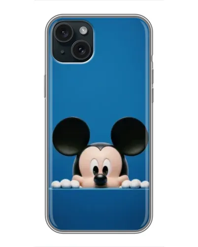 Чехол для iPhone 14 Plus с картинкой «Микки выглядывает»