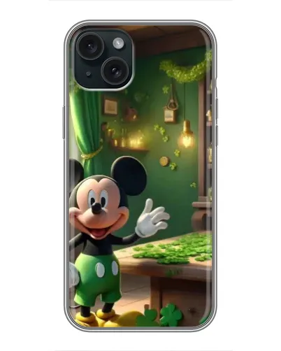 Чехол для iPhone 14 Plus с картинкой «Микки в мастерской»