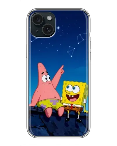 Чохол для iPhone 14 Plus з картинкою «Губка Боб та Патрік вночі» Чохол для iPhone 14 Plus з картинкою «Губка Боб та Патрік вночі»