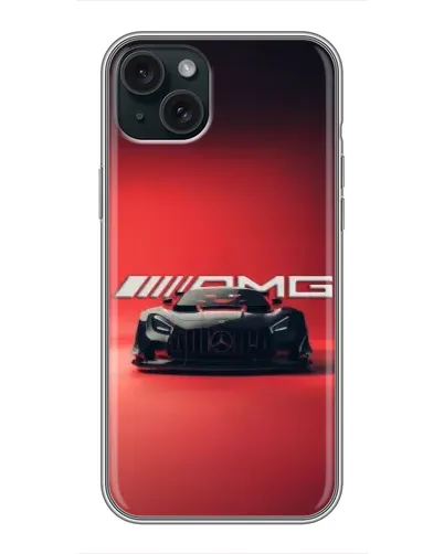 Чехол для iPhone 14 Plus с картинкой «Mercedes AMG — красная линия»