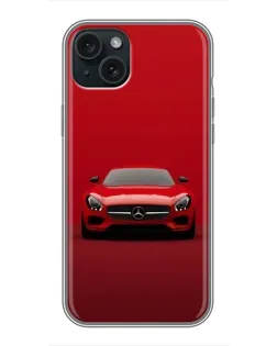 Чехол для iPhone 14 Plus с картинкой «Красный Mercedes AMG»