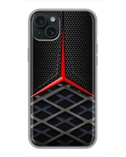 Чехол для iPhone 14 Plus с картинкой «Mercedes Carbon Grid»