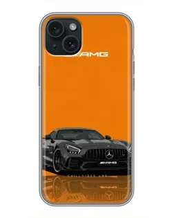 Чехол для iPhone 14 Plus с картинкой «Оранжевый Mercedes AMG»