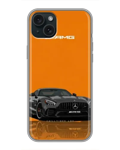 Чехол для iPhone 14 Plus с картинкой «Оранжевый Mercedes AMG»
