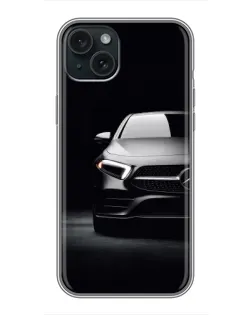 Чехол для iPhone 14 Plus с картинкой «Свет фар Mercedes»