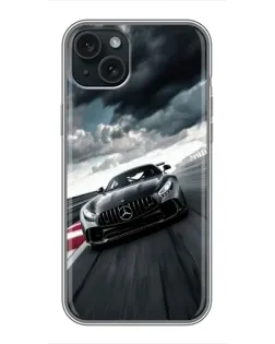 Чехол для iPhone 14 Plus с картинкой «Гоночный Mercedes AMG»