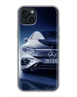 Чехол для iPhone 14 Plus с картинкой «Mercedes EQ — будущее»