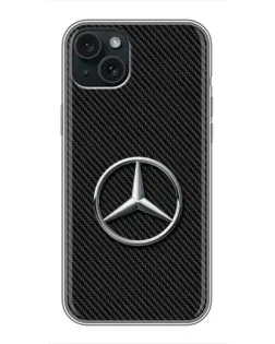 Чехол для iPhone 14 Plus с картинкой «Карбоновый Mercedes стиль»