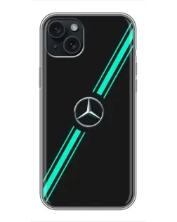 Чехол для iPhone 14 Plus с картинкой «Спортивные линии Mercedes»
