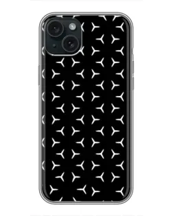 Чехол для iPhone 14 Plus с картинкой «Mercedes паттерн звезд»
