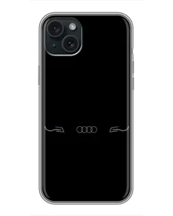 Чохол для iPhone 14 Plus з картинкою «Audi — світловий підпис» Чохол для iPhone 14 Plus з картинкою «Audi — світловий підпис»