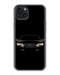 Чохол для iPhone 14 Plus з картинкою «Audi — нічний контур» Чохол для iPhone 14 Plus з картинкою «Audi — нічний контур»
