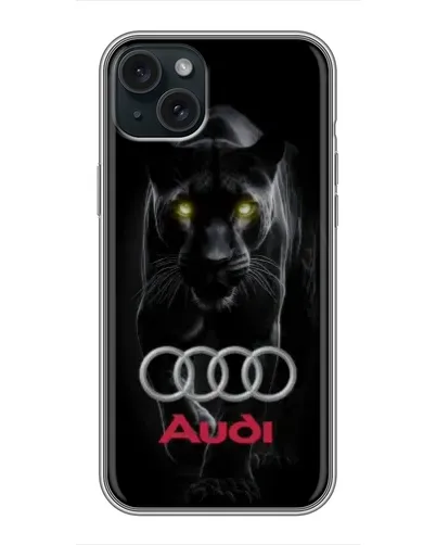 Чохол для iPhone 14 Plus з картинкою «Пантера та Audi» Чохол для iPhone 14 Plus з картинкою «Пантера та Audi»