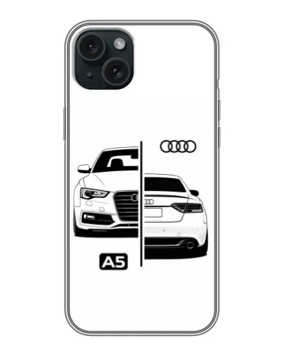 Чохол для iPhone 14 Plus з картинкою «Audi — контрастний дизайн» Чохол для iPhone 14 Plus з картинкою «Audi — контрастний дизайн»