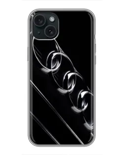 Чохол для iPhone 14 Plus з картинкою «Audi — абстрактні кільця» Чохол для iPhone 14 Plus з картинкою «Audi — абстрактні кільця»
