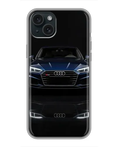 Чохол для iPhone 14 Plus з картинкою «Audi — нічне відображення» Чохол для iPhone 14 Plus з картинкою «Audi — нічне відображення»