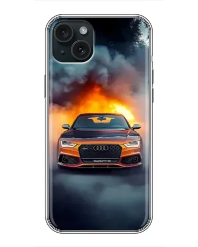 Чохол для iPhone 14 Plus з картинкою «Audi у вогняному диму» Чохол для iPhone 14 Plus з картинкою «Audi у вогняному диму»