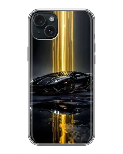 Чехол для iPhone 14 Plus с картинкой «Ночной Lamborghini драйв»