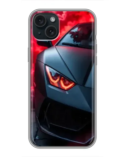 Чехол для iPhone 14 Plus с картинкой «Lamborghini красное сияние»