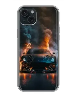 Чехол для iPhone 14 Plus с картинкой «Lamborghini дымная эстетика»