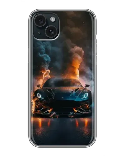 Чехол для iPhone 14 Plus с картинкой «Lamborghini дымная эстетика»