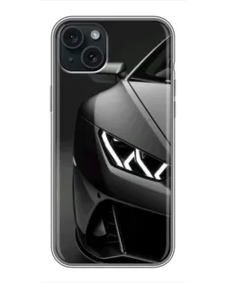 Чехол для iPhone 14 Plus с картинкой «Lamborghini фары детализация»