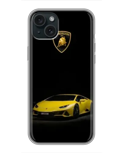 Чехол для iPhone 14 Plus с картинкой «Lamborghini желтый акцент»