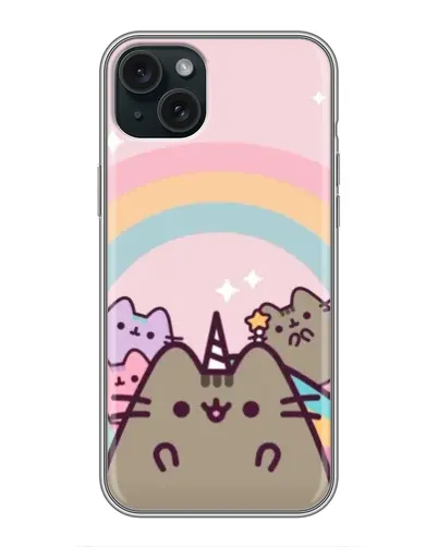 Чехол для iPhone 14 Plus с картинкой «Единорог Pusheen»