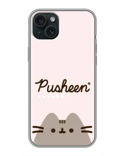 Чехол для iPhone 14 Plus с картинкой «Pusheen логотип»