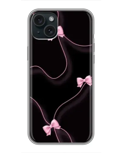 Чехол для iPhone 14 Plus с картинкой «Розовые ленты»
