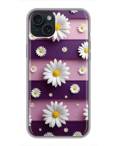 Чохол для iPhone 14 Plus з картинкою «Ромашки на фіолетовому» Чохол для iPhone 14 Plus з картинкою «Ромашки на фіолетовому»