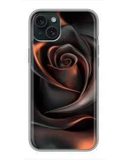 Чохол для iPhone 14 Plus з картинкою «Шовкова чорна троянда»