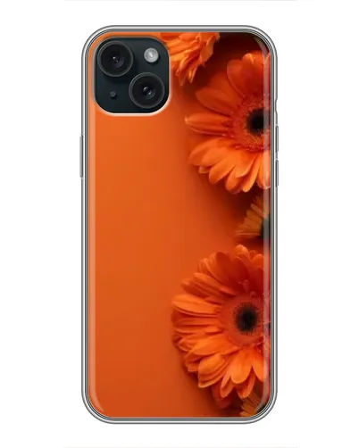 Чохол для iPhone 14 Plus з картинкою «Помаранчеві гербери» Чохол для iPhone 14 Plus з картинкою «Помаранчеві гербери»