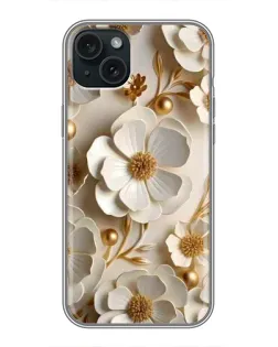 Чохол для iPhone 14 Plus з картинкою «Білі паперові квіти»